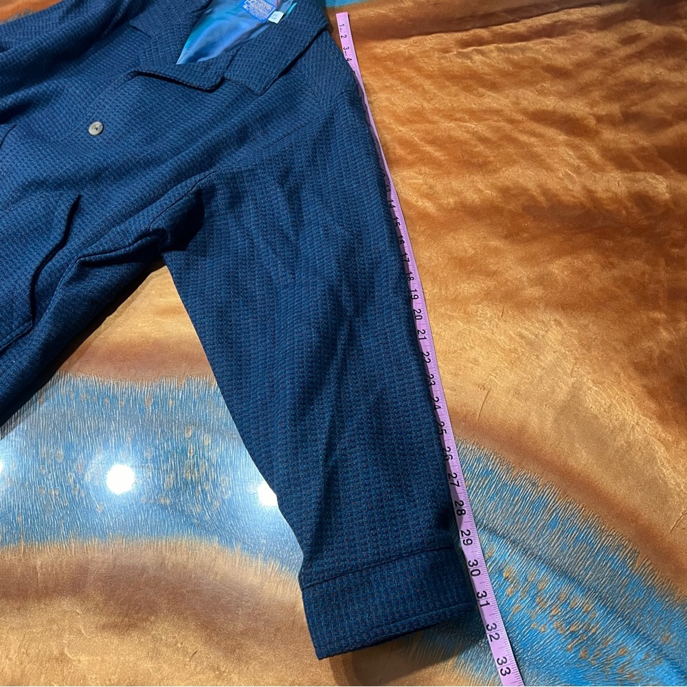Vintage Pendleton wool tweed jacket blue Lined large USA NWOT 60s Rare Style - Picture 12 of 16